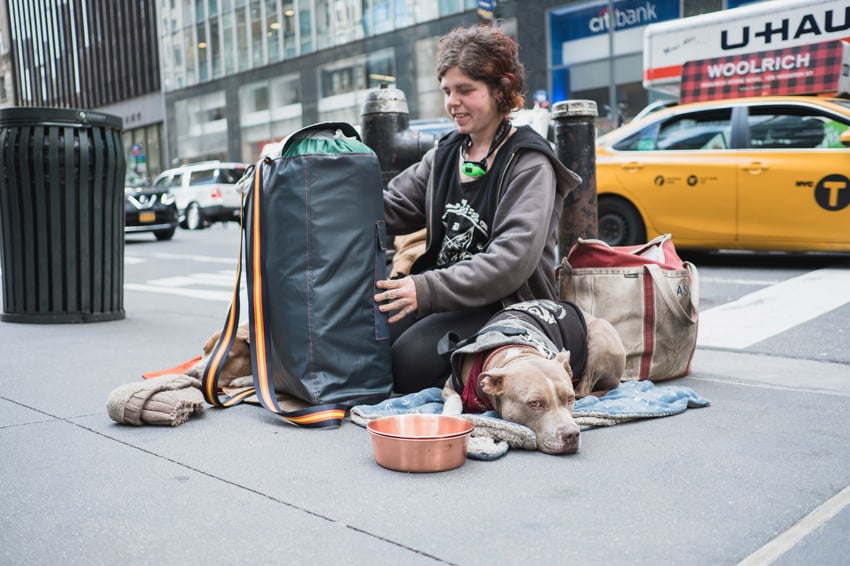 Homeless people in New York